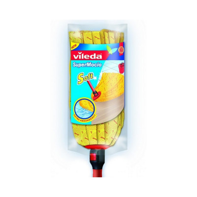 Felmosó fej mop mikroszálas 120 cm-es nyéllel Vileda Soft sárga_F25263