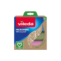 Törlőkendő mikroszálas 3x Recycled Vileda_F22862 Szivacsok, kendők, súrolók Vileda háztartási