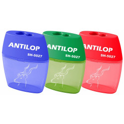 Hegyező 2 lyukú műanyag tartályos Antilop SH-5027 Hegyező Antilop