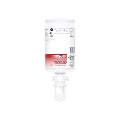 Habszappan utántöltő 950 ml fertőtlenítő Premium S4 Tork_520103 piros