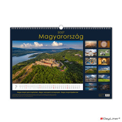 Falinaptár képes 340 × 485 mm, fehér lapokkal Magyarország Dayliner 2027.
