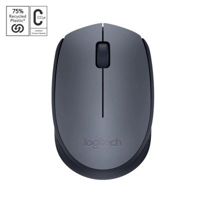 Egér optikai Logitech M170 fekete-szürke vezeték nélküli