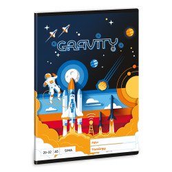 Füzet iskolai A5, 32lap, sima 20-32 Ars Una GRAVITY 10db/csomag Tűzött füzet Ars Una