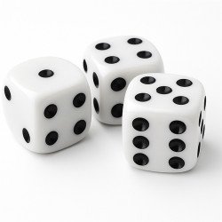 Dobókocka 15x15mm, műanyag, 3db/csomag, Nebulo Iskolai készségfejlesztő Nebulo