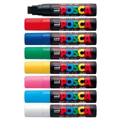 Dekormarker 17mm, Uni-Posca PC-17K, 8db-os készlet Dekormarker Uni