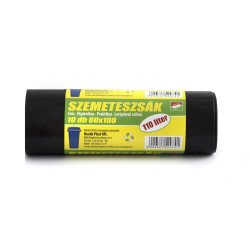 Szemeteszsák 110 liter 60 x 100 cm 25 mikron 10 db/tekercs fekete Szemeteszsák Egyéb