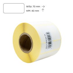 Etikett címke thermo, 40x70mm, tekercses, 1000 címke/tekercs fehér Etikett - címke Egyéb