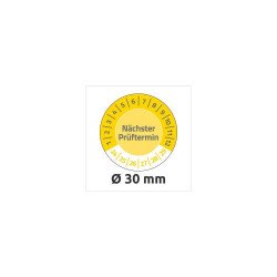 Etikett címke, o30mm, eltávolíthatatlan 8 címke/ív, 10 ív/doboz, Avery sárga Etikett - címke Avery