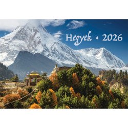 Falinaptár képes 460x320mm, Hegyek Realsystem 2026. Falinaptár Realsystem