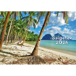 Falinaptár képes 460x320mm, Szigetek Realsystem 2026. Falinaptár Realsystem