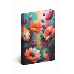 Zsebnaptár álló Fiestina hölgyeknek B/6, heti floral Realsystem 2027. Zsebnaptár Realsystem
