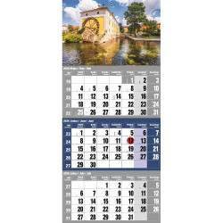 Falinaptár speditőr 1 tömbös 12 lapos 300mmx680mm, Magyarország fejlappal Realsystem 2026. Speditőr falinaptár Realsystem