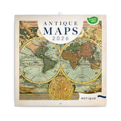 Falinaptár képes lemeznaptár 300x300mm, Antique Maps Realsystem 2026. Falinaptár képes lemeznaptár 300x300mm, Antique Maps Realsystem 2026.