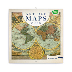 Falinaptár képes lemeznaptár 300x300mm, Antique Maps Realsystem 2026. Falinaptár Realsystem