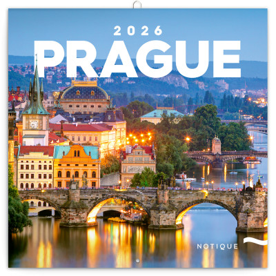 Falinaptár képes lemeznaptár 300x300mm, Prague Realsystem 2026.