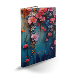 Határidőnapló Picture B/5, heti fehér lapokkal floral Realsystem 2027. Határidőnapló Realsystem