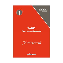 Gyűrűs kalendárium utántöltő csomag 1/401 fehér papíros éves, napi beosztású L mérethez Realsystem Gyűrűs kalendárium Realsystem
