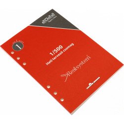 Gyűrűs kalendárium utántöltő csomag  1/500 sárga papíros éves, heti beosztású L mérethez Realsystem Gyűrűs kalendárium Realsystem