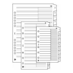 Gyűrűs kalendárium utántöltő csomag  2/451 fehér papíros telefon regiszter M mérethez Realsystem Gyűrűs kalendárium Realsystem