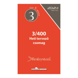 Gyűrűs kalendárium utántöltő csomag  3/400 fehér papíros éves, heti beosztású S mérethez Realsystem Gyűrűs kalendárium Realsystem
