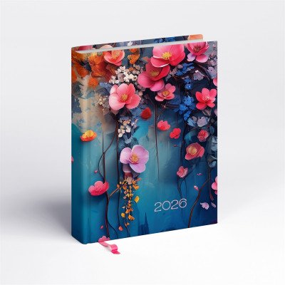 Határidőnapló Librobello hölgyeknek B/6, napi floral Realsystem 2027.