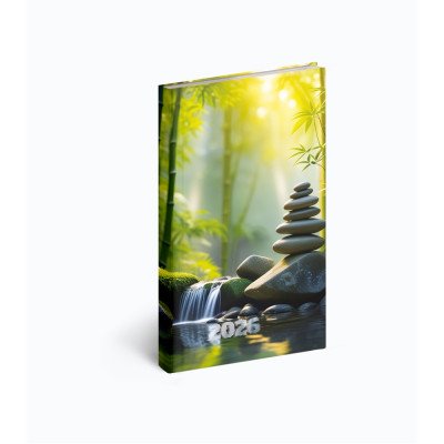 Zsebnaptár álló Picture, fehér lapokkal meditáció Realsystem 2027.