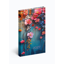 Zsebnaptár álló Picture, fehér lapokkal floral Realsystem 2027. Zsebnaptár Realsystem