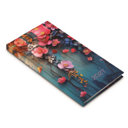 Zsebnaptár álló Picture, fehér lapokkal floral Realsystem 2027. Zsebnaptár Realsystem