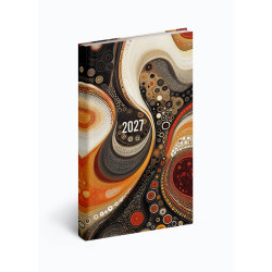 Zsebnaptár álló Picture, fehér lapokkal absztrak Realsystem 2027. Zsebnaptár Realsystem