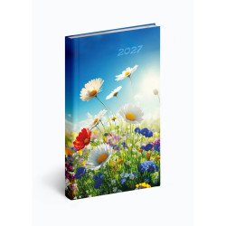 Zsebnaptár álló Picture, fehér lapokkal rét Realsystem 2027. Zsebnaptár Realsystem