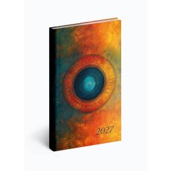 Zsebnaptár álló Picture, fehér lapokkal mandala Realsystem 2027. Zsebnaptár Realsystem