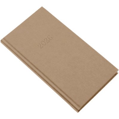 Zsebnaptár álló Standard, fehér lapokkal drapp Realsystem 2026.