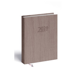 Határidőnapló 2day B/6, kétnapos beosztás + jegyzetlap drapp Realsystem 2026. Határidőnapló Realsystem