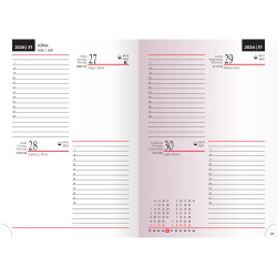 Határidőnapló 2day B/6, kétnapos beosztás + jegyzetlap drapp Realsystem 2027.