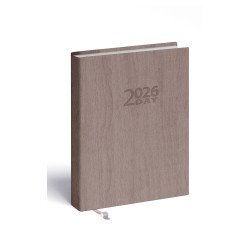 Határidőnapló 2day B/6, kétnapos beosztás + jegyzetlap drapp Realsystem 2026. Határidőnapló Realsystem