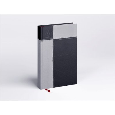 Határidőnapló Prémium M A/5, napi krémszínű lapokkal fekete Realsystem 2026.