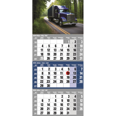 Falinaptár speditőr 1 tömbös 12 lapos 300mmx680mm, Kamion fejlappal Realsystem 2026. Falinaptár speditőr 1 tömbös 12 lapos 300mmx680mm, Kamion fejlappal Realsystem 2026.