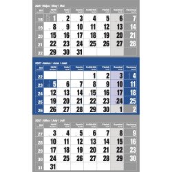 Falinaptár speditőr 1 tömbös 12 lapos 300mmx480mm, üres fejlappal kék Realsystem 2027. Speditőr falinaptár Realsystem