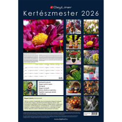 Falinaptár képes 340x485mm, Kertészmester Realsystem 2026. Falinaptár Realsystem