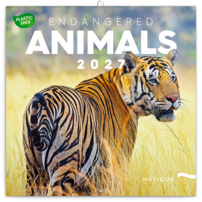 Falinaptár képes lemeznaptár 300x300mm, Endangered Animals Realsystem 2027.