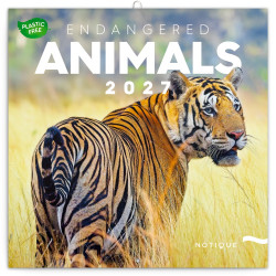 Falinaptár képes lemeznaptár 300x300mm, Endangered Animals Realsystem 2027. Falinaptár Realsystem