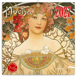 Falinaptár képes lemeznaptár 300x300mm, Alphonse Mucha Realsystem 2027. Falinaptár Realsystem