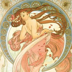 Falinaptár képes lemeznaptár 300x300mm, Alphonse Mucha Realsystem 2026. Falinaptár Realsystem