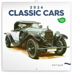 Falinaptár képes lemeznaptár 300x300mm, Classic Cars Realsystem 2026. Falinaptár Realsystem