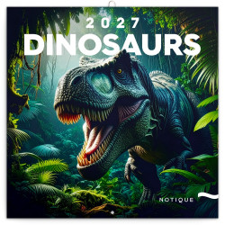 Falinaptár képes lemeznaptár 300x300mm, Dinosaurs Realsystem 2027. Falinaptár Realsystem