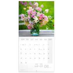 Falinaptár képes lemeznaptár 300x300mm, Flowers Realsystem 2026.