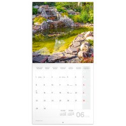 Falinaptár képes lemeznaptár 300x300mm, Gardens Realsystem 2026. Falinaptár Realsystem