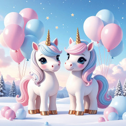 Falinaptár képes lemeznaptár 300x300mm, Happy Unicorns Realsystem 2027. Falinaptár Realsystem