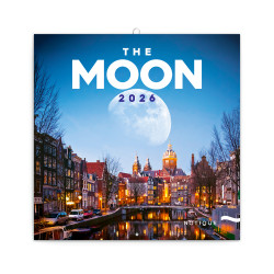 Falinaptár képes lemeznaptár 300x300mm, The Moon Realsystem 2026. Falinaptár Realsystem