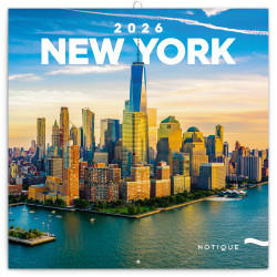 Falinaptár képes lemeznaptár 300x300mm, New York Realsystem 2026. Falinaptár Realsystem